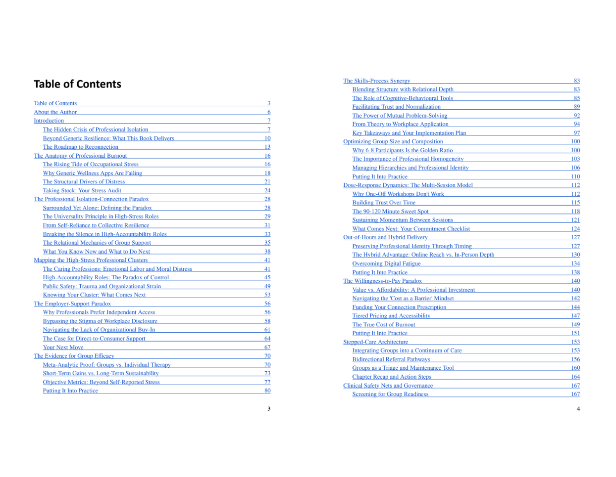 The Isolation Paradox — Full Table of Contents showing all chapters and sections